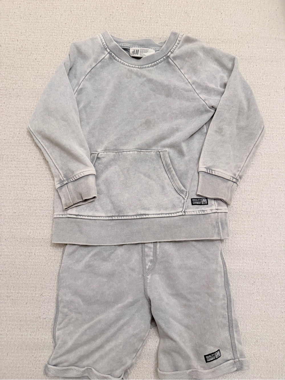 H&M Light Gray Kids Pullover & Shorts Set